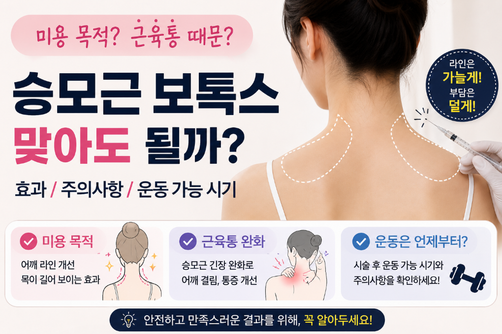 승모근 보톡스 맞아도 될까
