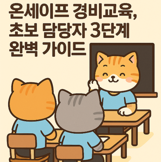 온세이프 경비교육, 초보 담당자 3단계 완벽 가이드
