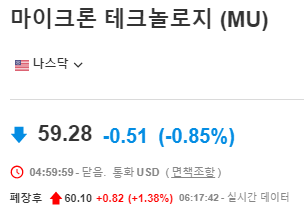 마이크론-주가