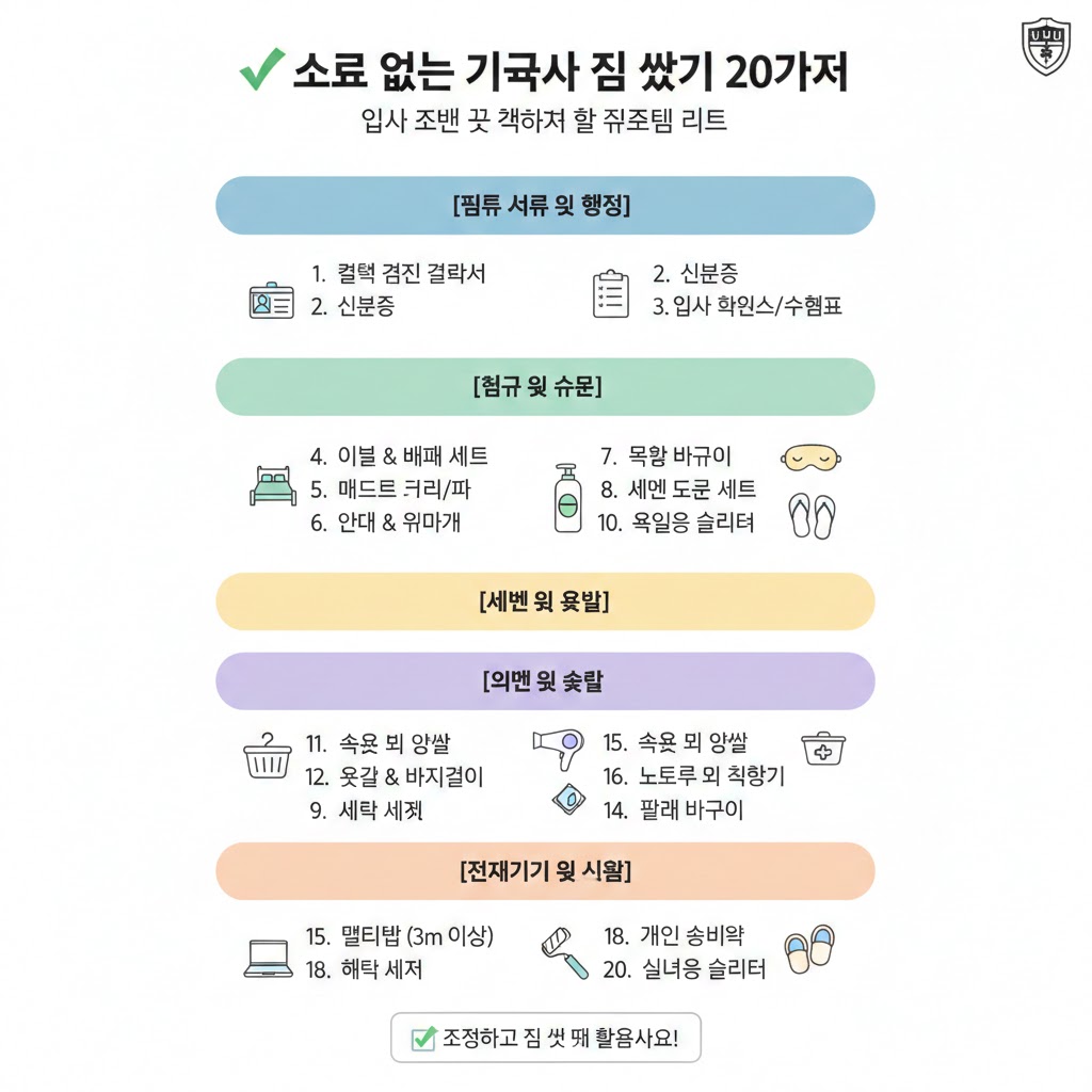 대학교 기숙사 필수 준비물 20가지