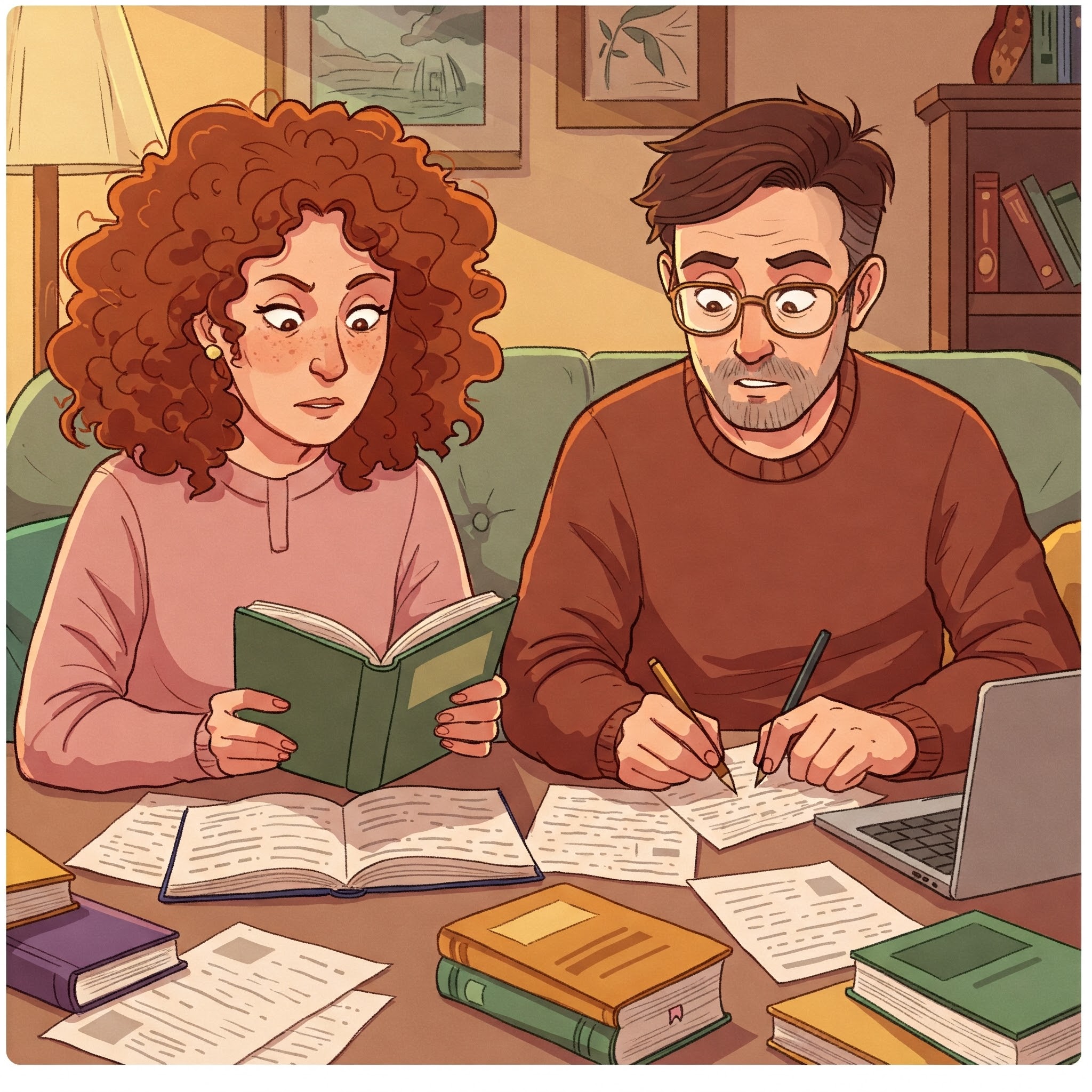 육아 공부 중인 부모