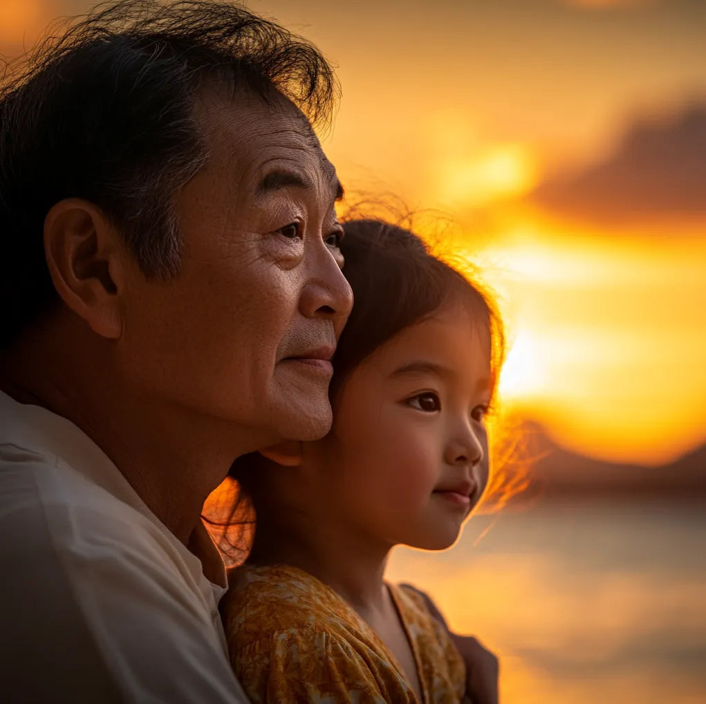 코타키나발루에서-석양보는-한국인-가족-07