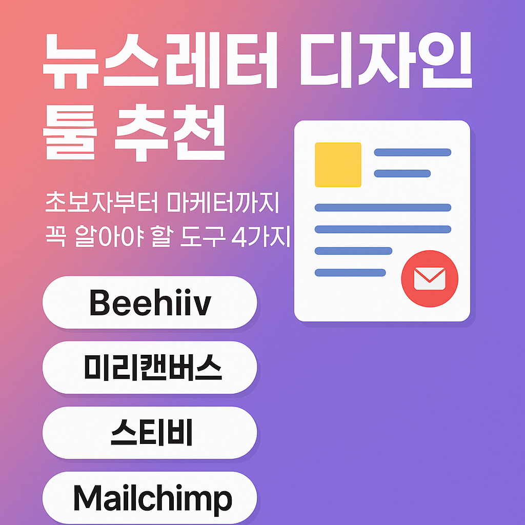뉴스레터 디자인 툴 추천: 초보자부터 마케터까지 꼭 알아야 할 도구 4가지