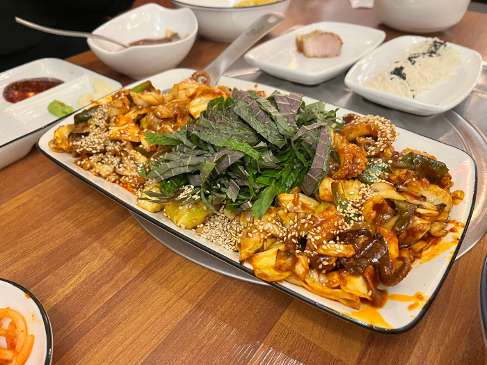 불쭈꾸미작 2인분 모습