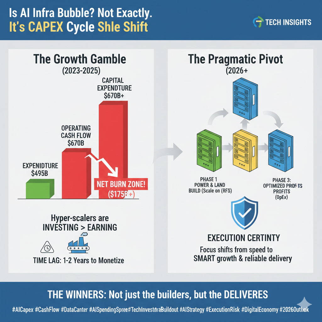 [인사이트] AI는 버블인가? &mdash; Capex&middot;Cash Flow로 분석한 AI 인프라 투자 사이클과 데이터센터 사업자 전략