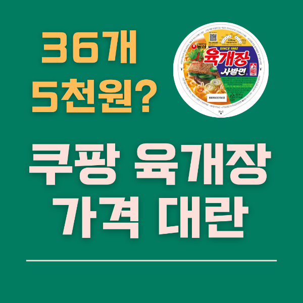 쿠팡 육개장 36개
