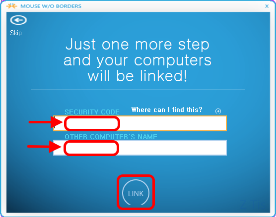 Just one more step and your computers will be linked!