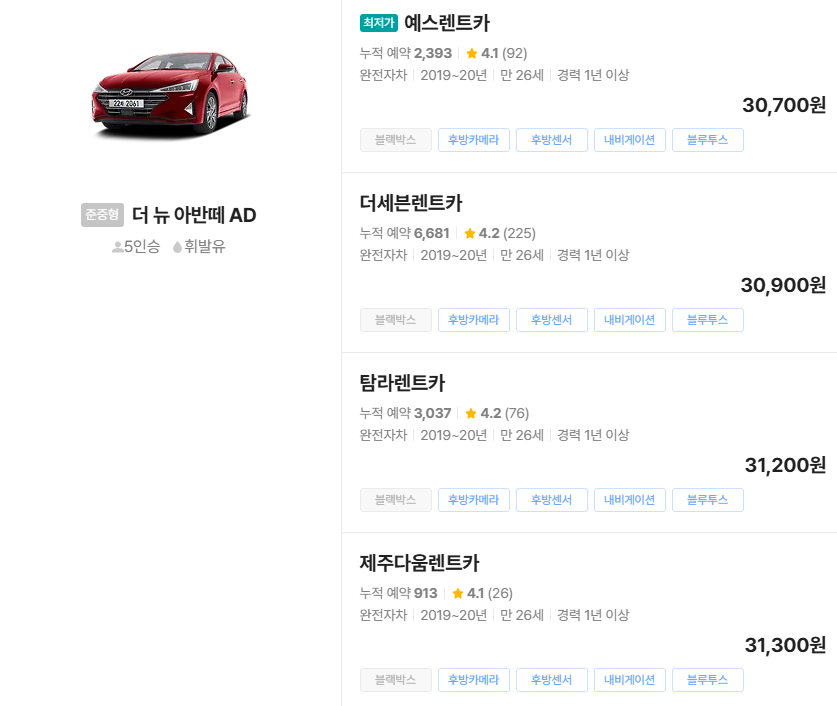 제주패스 렌트카