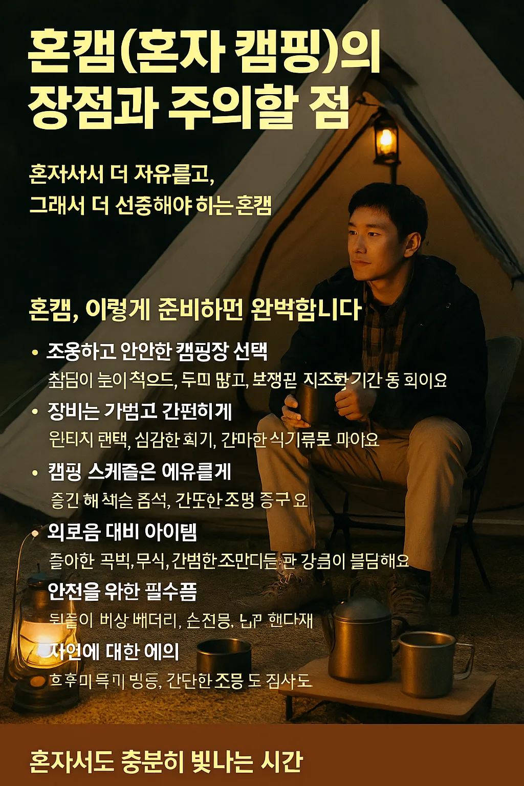 혼자 캠핑 관련 사진