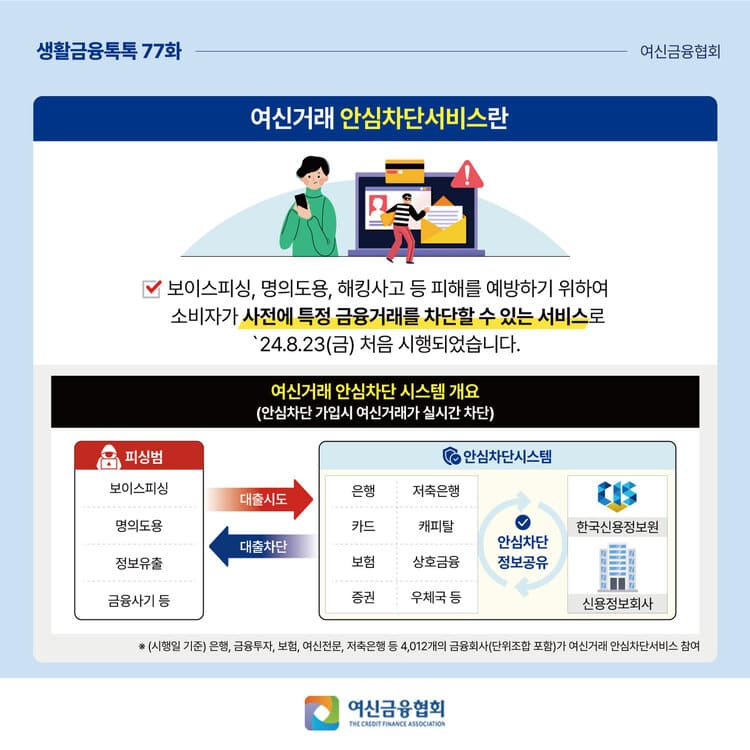 대출 차단부터 해제까지, 여신거래 안심차단 서비스 완벽 정복