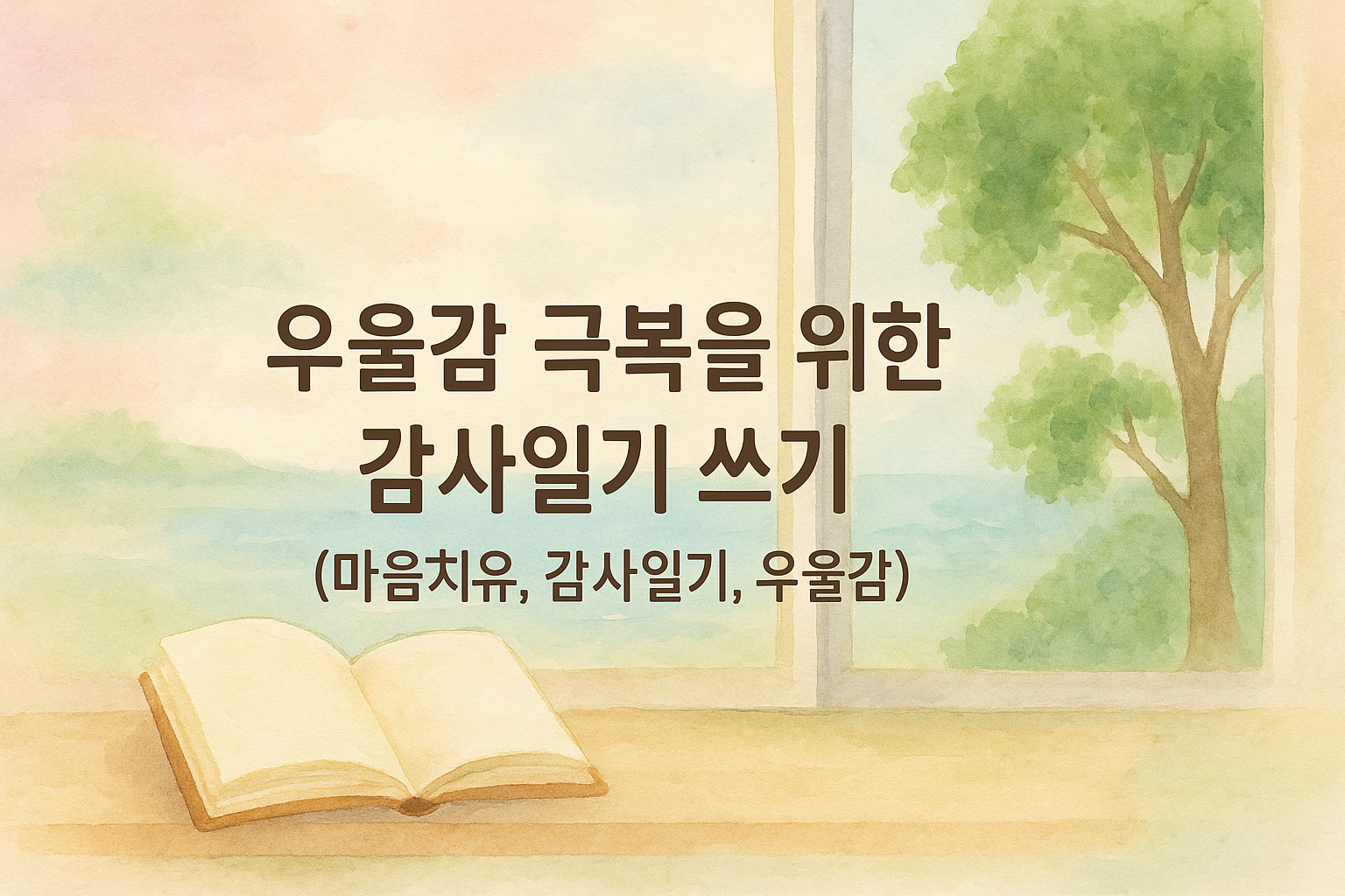 창문 너머 바다와 감사일기