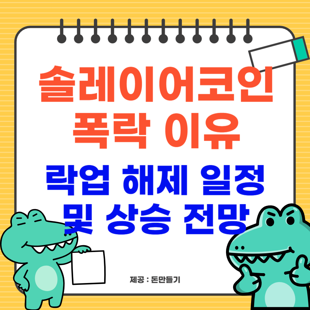 솔레이어코인 폭락 이유, 전망
