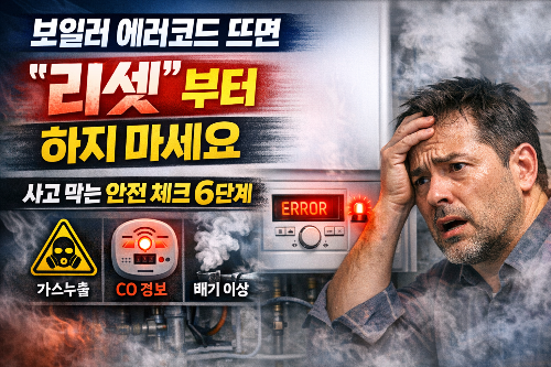 보일러 에러코드 뜨면 ‘리셋’부터 하지 마세요: 사고 막는 안전 체크 6단계