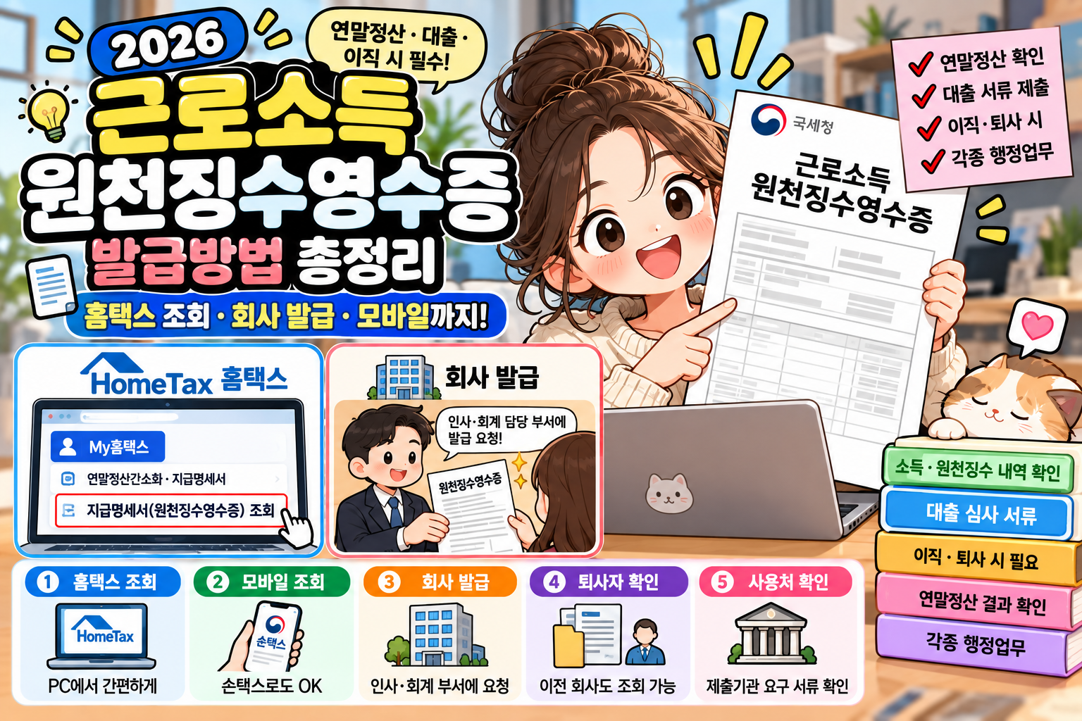 2026 근로소득 원천징수영수증 발급방법