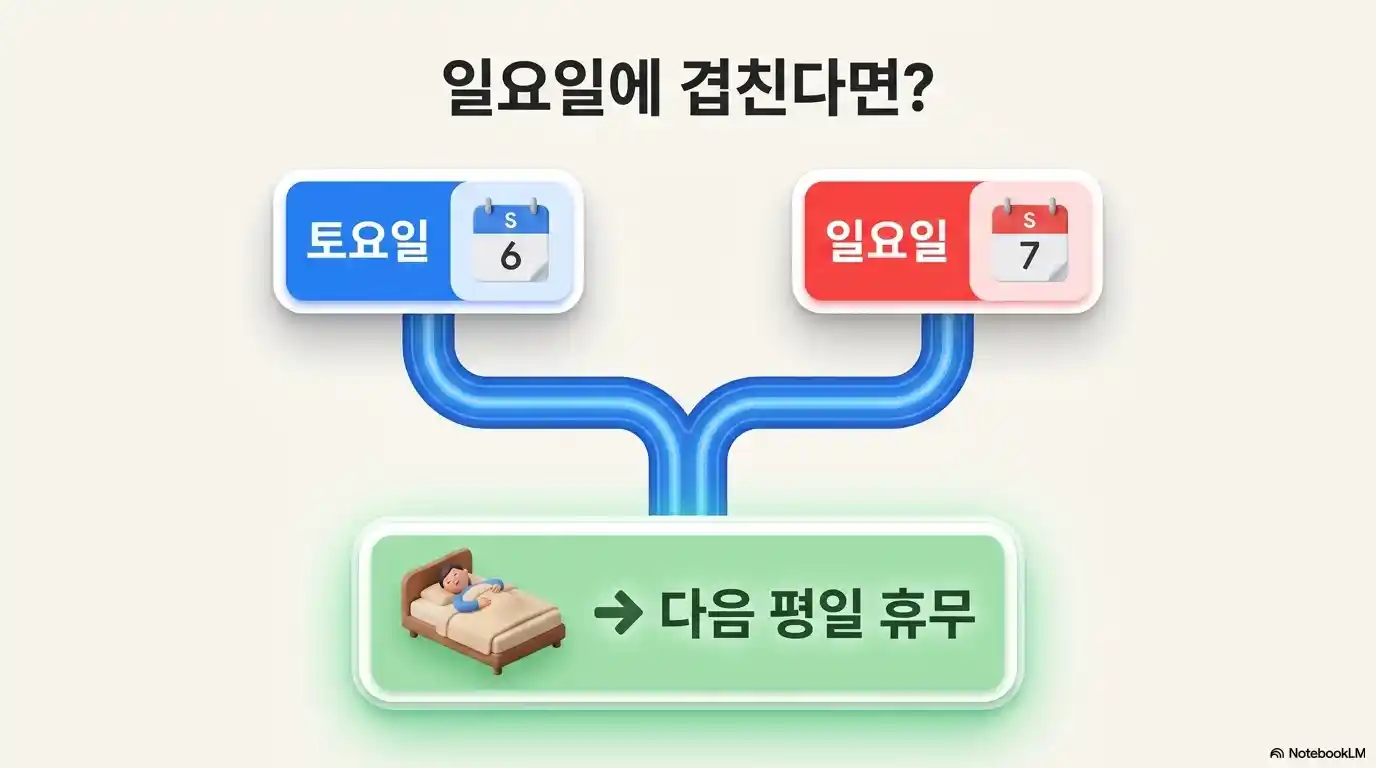 제헌절이 일요일과 겹치면 다음 평일이 대체공휴일이 되는 방식 설명