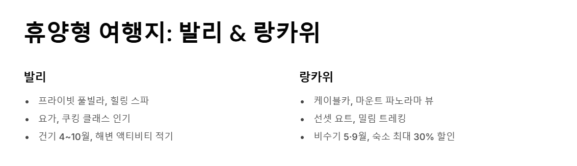 동남아시아 여행지 추천 BEST 10