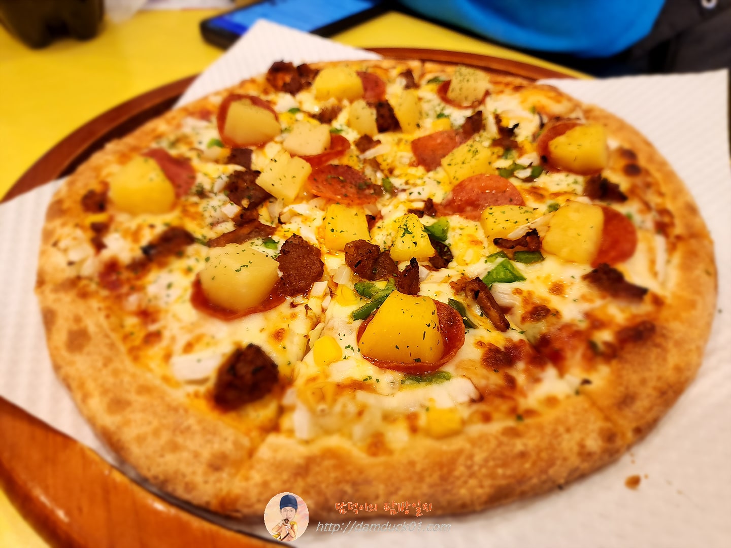 직화파인애플피자