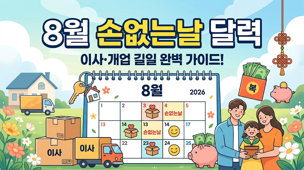 8월 손없는날 달력