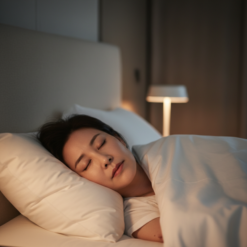 중장년층 숙면 방법과 아침 햇살을 표현한 대표 이미지