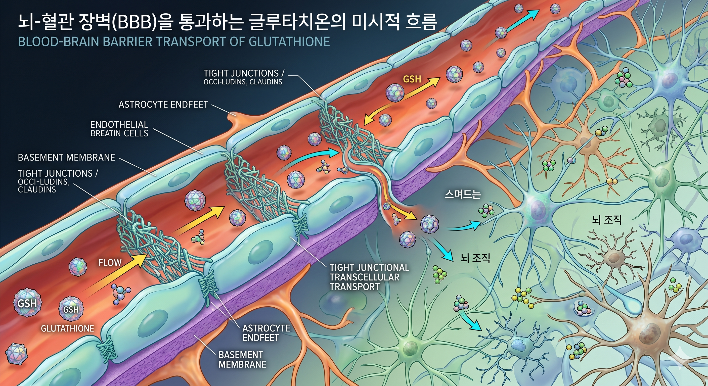 글루타치온의 미시적흐름