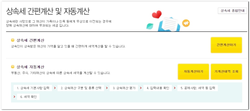 상속세율계산방법 면제한도액