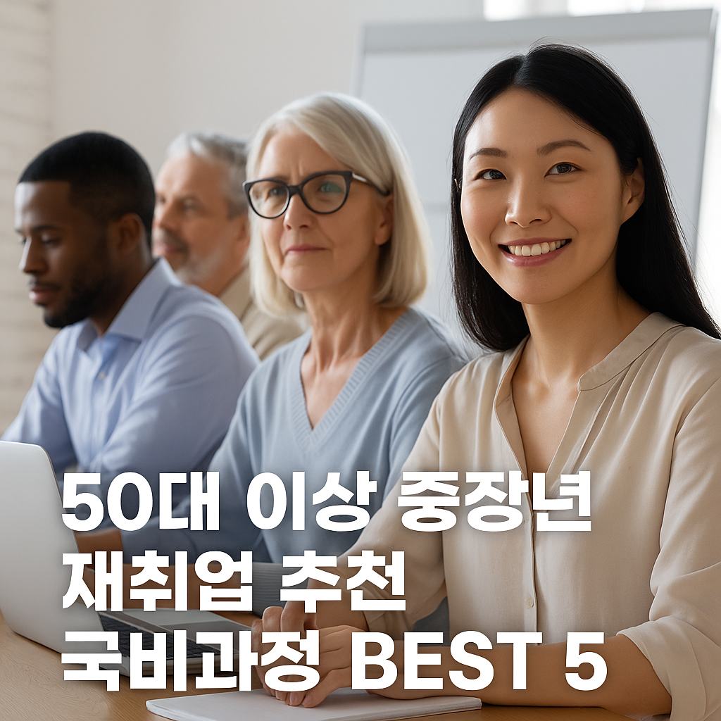 50대 중장년 재취업 추천 국비과정 TOP 5_ 교육을 듣고있는 수강생들