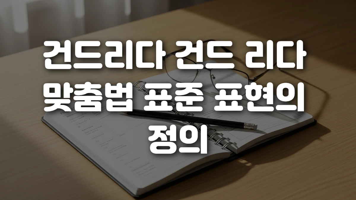건드리다 건드 리다 맞춤법 표준 표현의 정의
