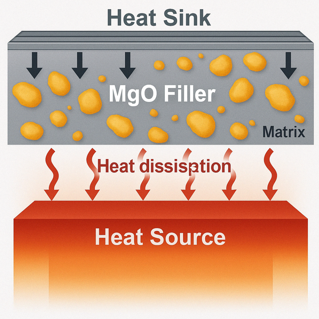 마그네시아 방열 신소재 도식도