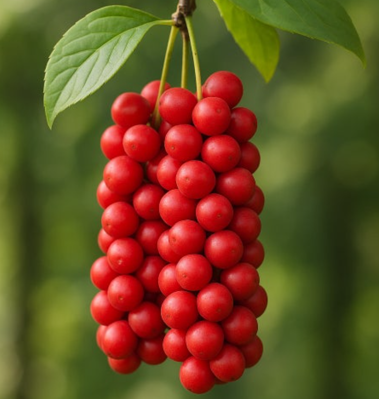 나무에-열린-오미자-사진