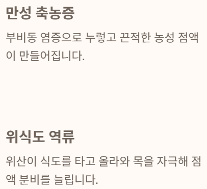 후비루 증상 완벽 가이드