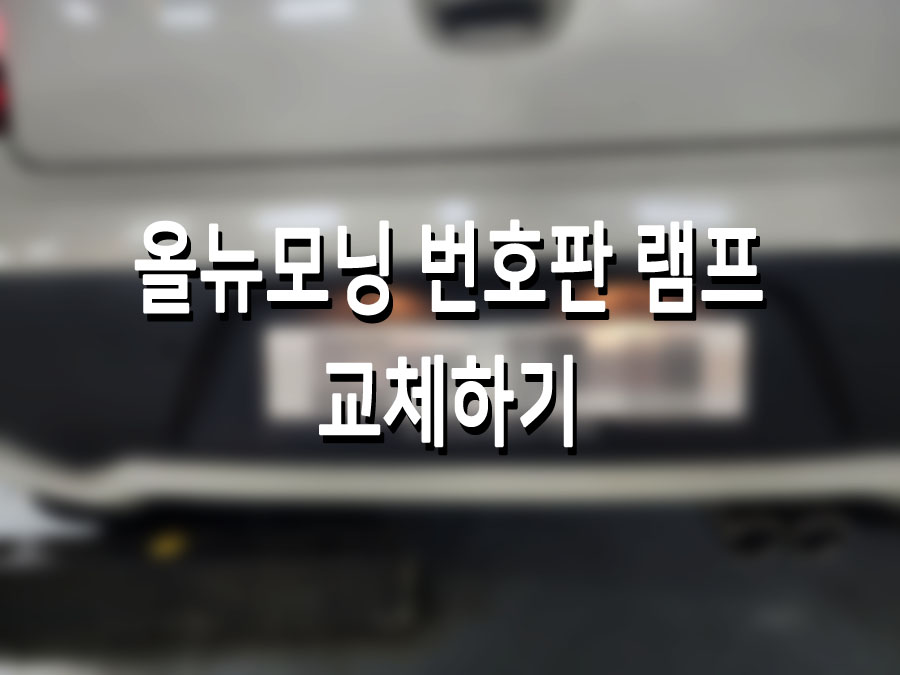 올뉴모닝 번호판 등 교체