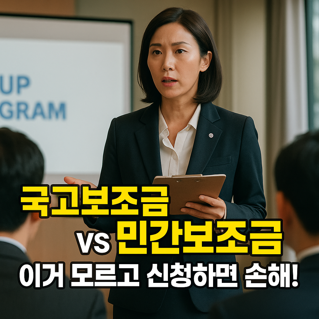 국고보조금 vs 민간보조금 개념 용도 완벽비교