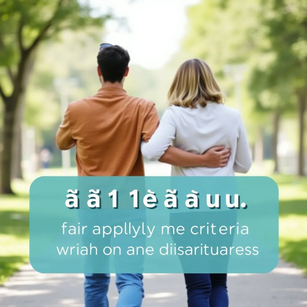 서로 팔짱을 끼고 행복하게 걷는 맞벌이 부부의 뒷모습이나, 마주보고 웃는 모습을 담습니다. '가구원 수 1명 추가 기준 적용'과 같은 문구를 추가하여, 합리적인 기준 적용으로 인해 불이익이 없음을 강조하는 메시지를 전달합니다.