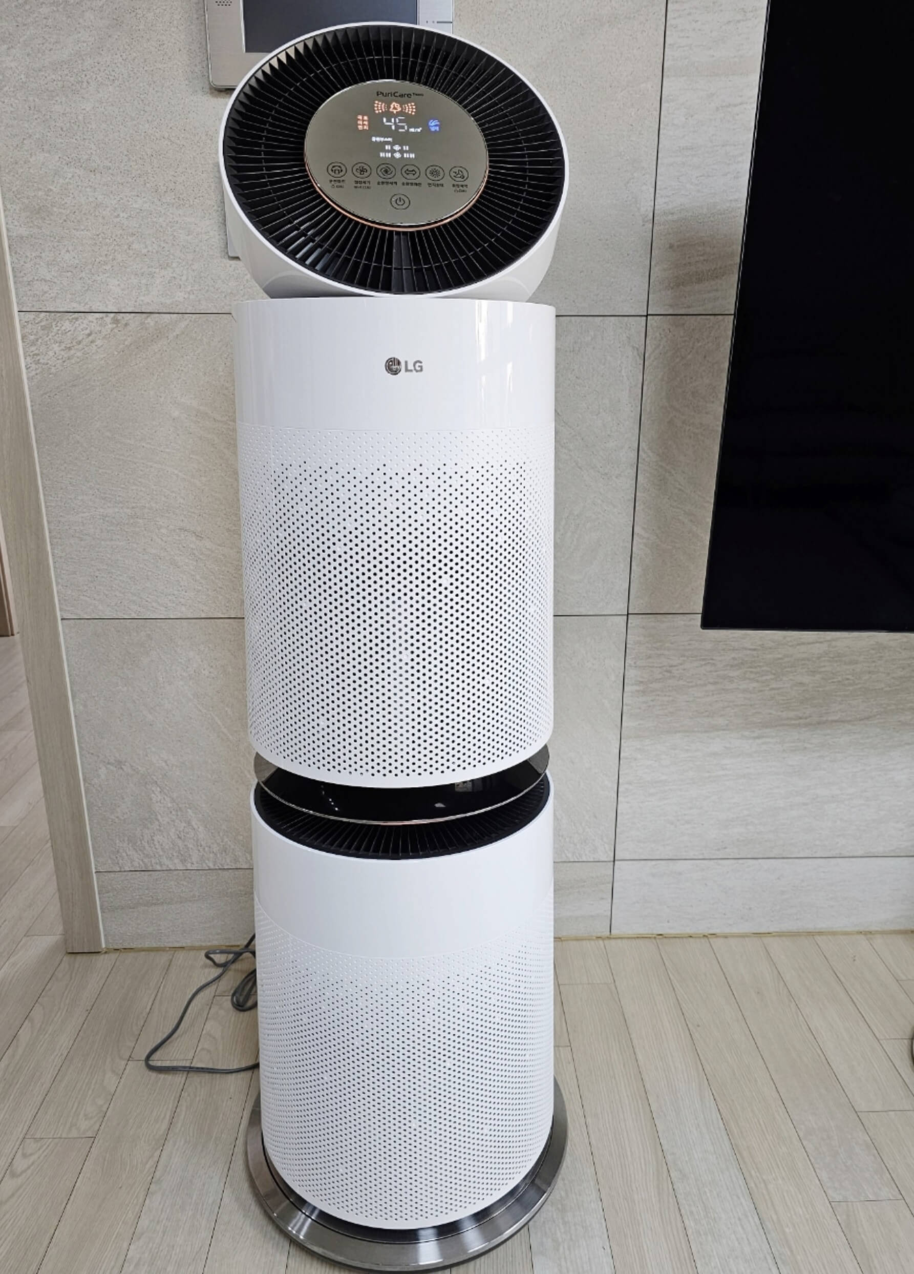 LG 퓨리케어 공기청정기 청소 완료
