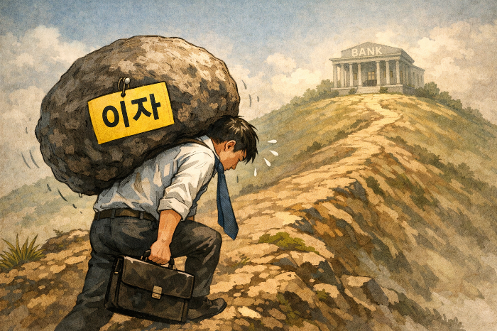 고금리 장기화로 인해 한계 상황에 내몰린 대출 차주들의 이자 상환 부담