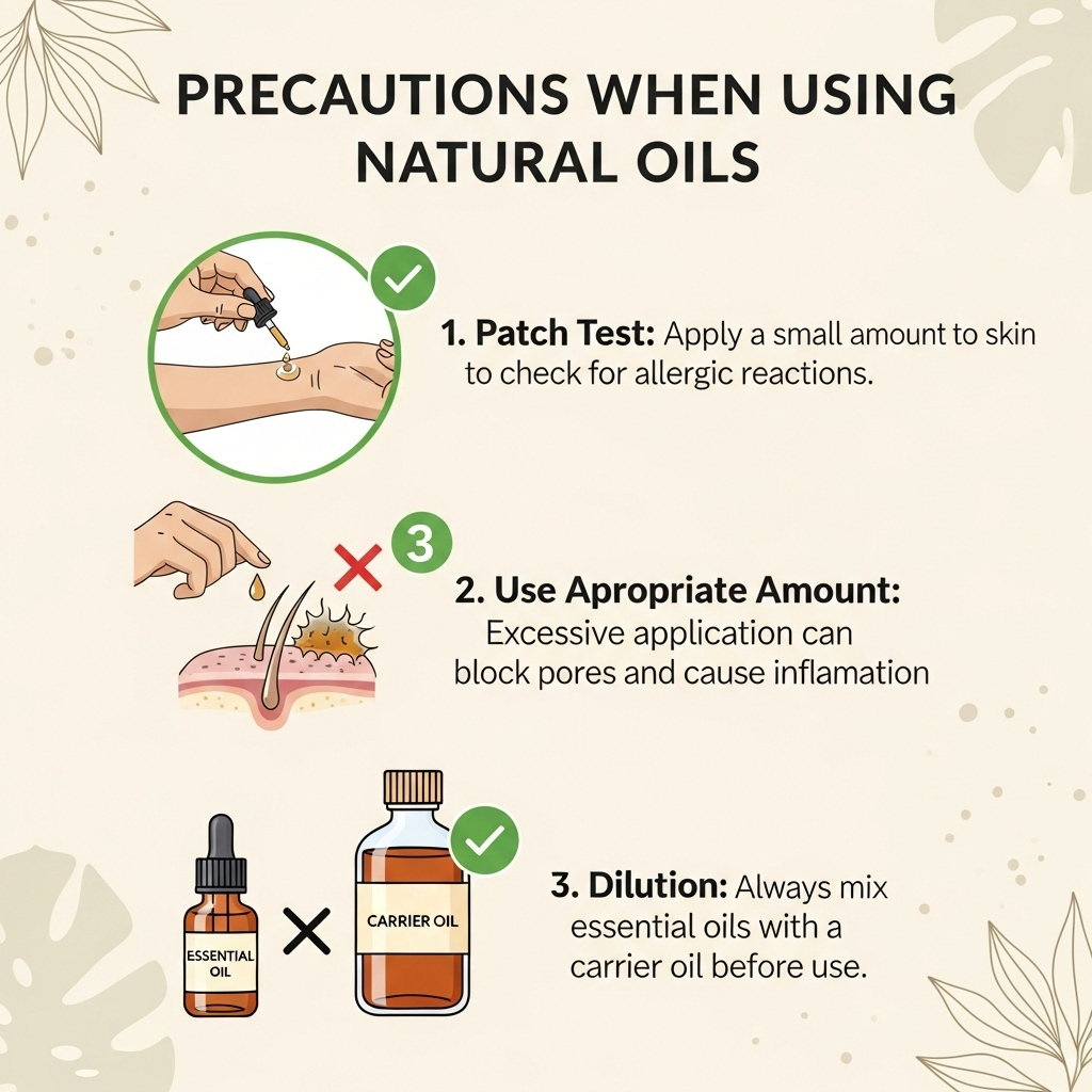 천연 오일 사용 시 주의사항