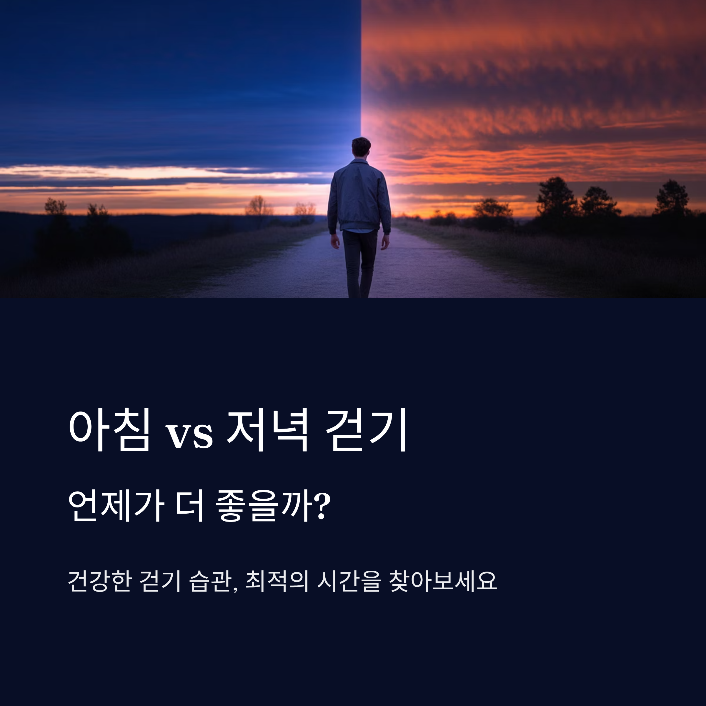 아침 걷기 vs 저녁 걷기, 언제가 좋을까?