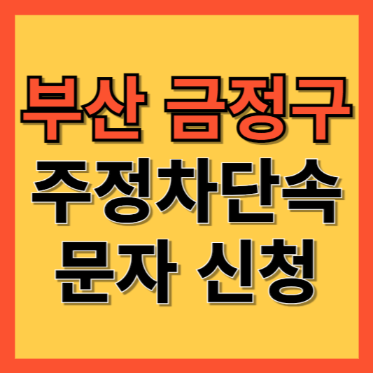 부산 금정구 주정차 단속 알림 서비스 신청 방법 ❘ 주차단속 문자알림서비스