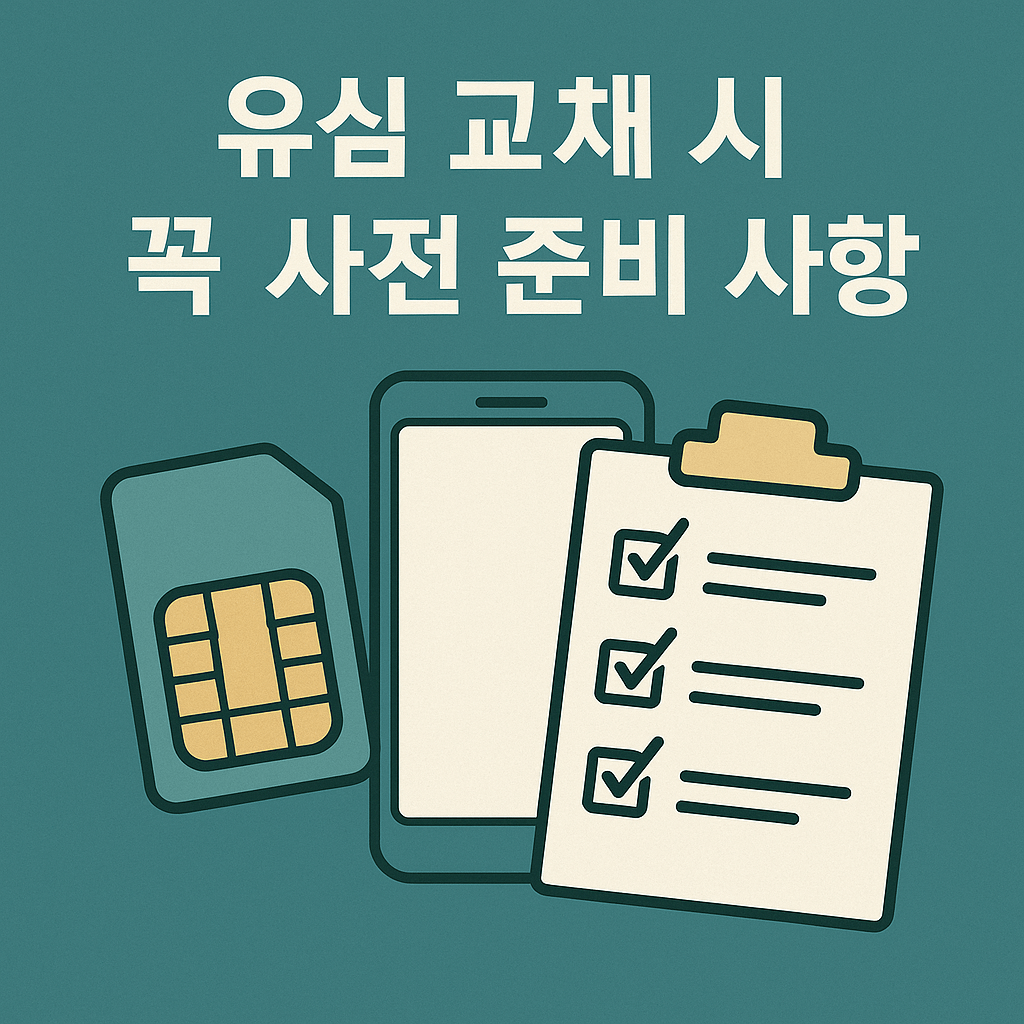 유심 교체 시 꼭 사전 준비 사항