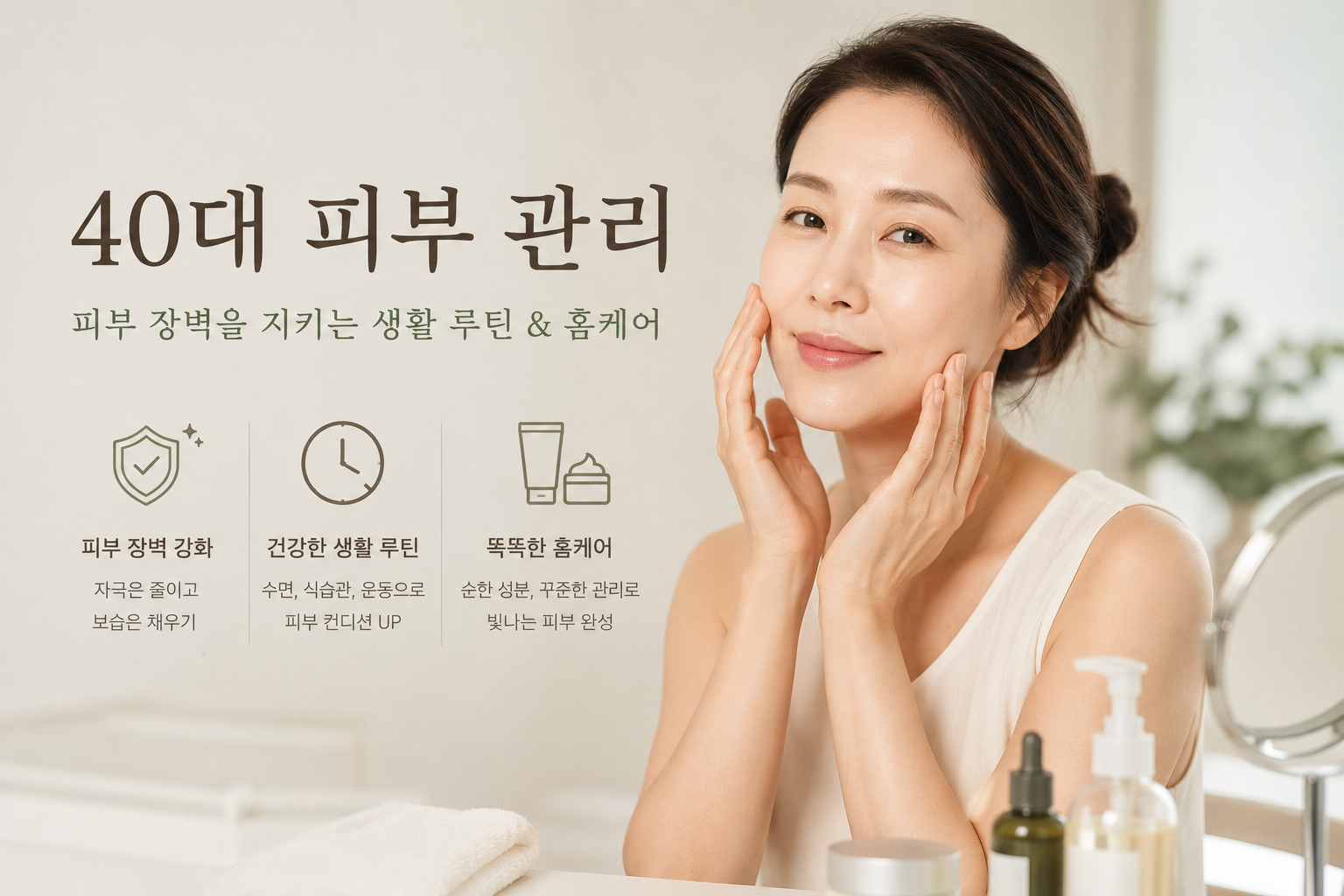 건강한 피부 루틴 콜라주