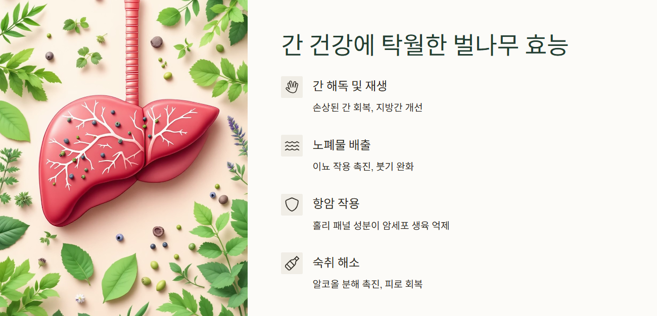 간 건강에 탁월한 벌나무 효능