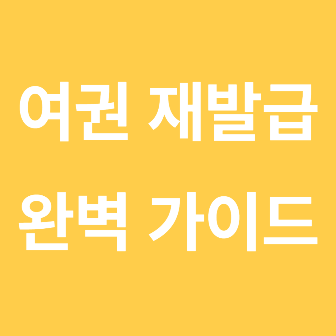 여권 재발급