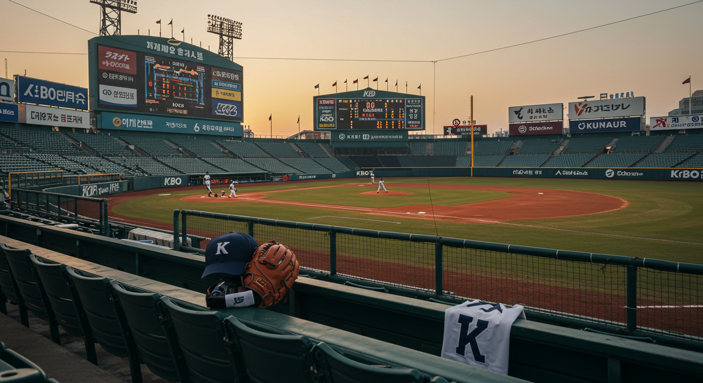 쓸쓸한 분위기의 KT위즈 관련 생성 이미지