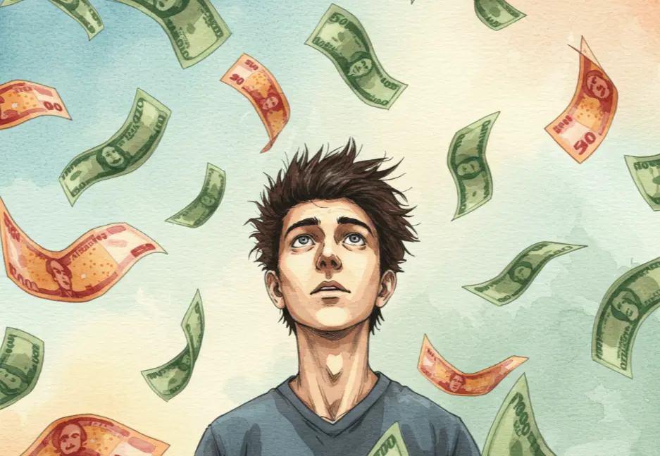 하늘에서 돈이 떨어지는 꿈