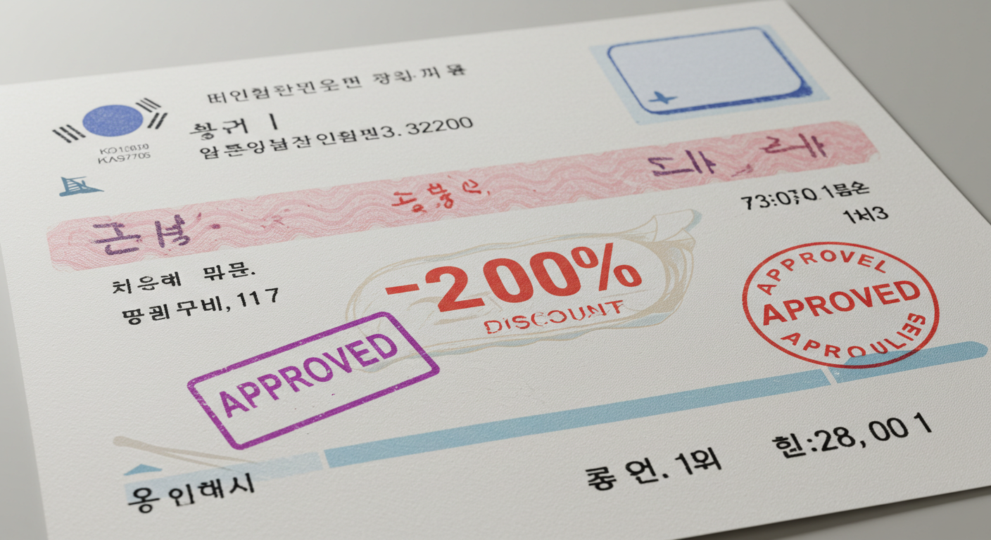 서울 가스요금 감면으로 줄어든 요금이 표시된 고지서 이미지