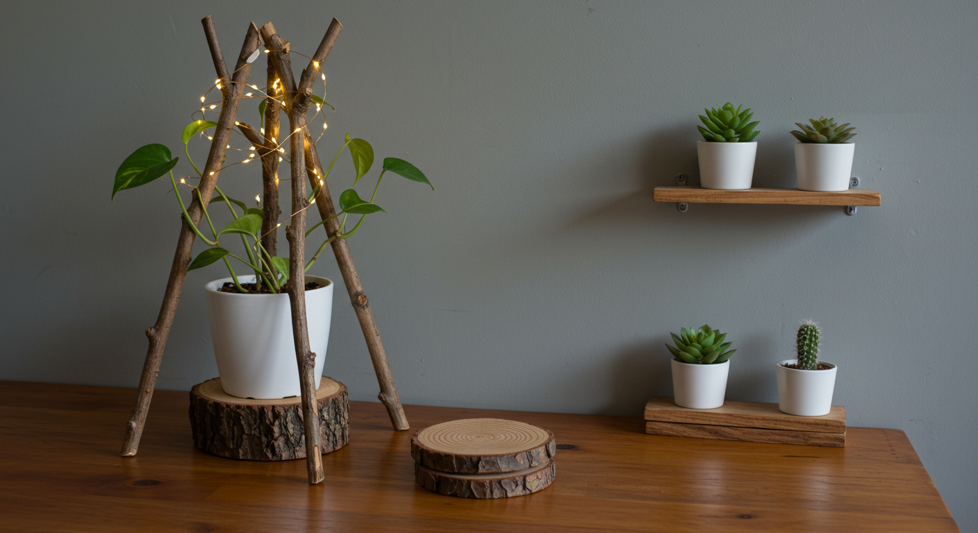 버려질 나무 조각, 나뭇가지로 만드는 자연 친화적 오브제