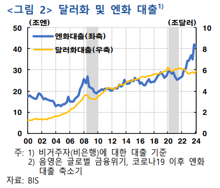 달러화 및 엔화 대출