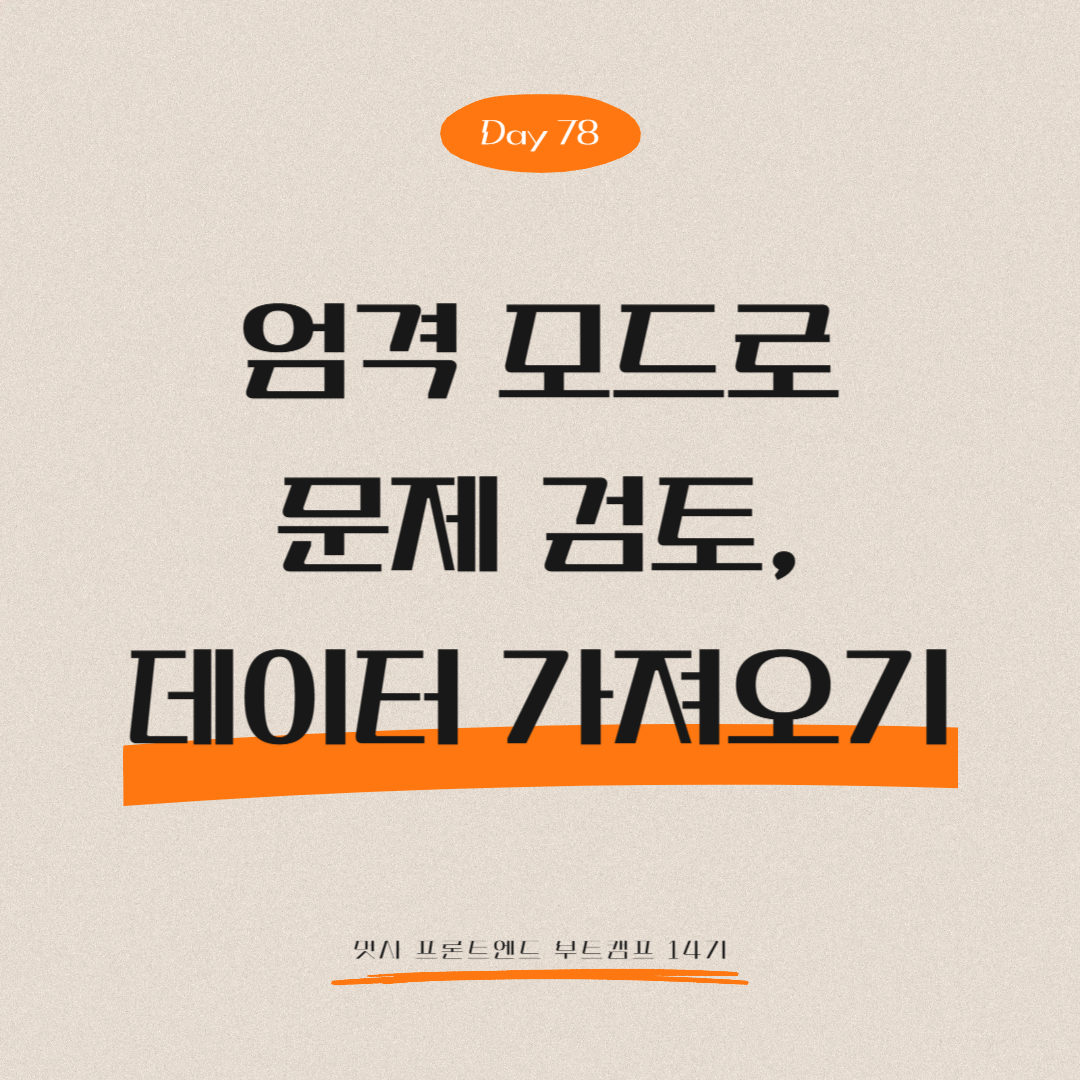 멋쟁이사자처럼 프론트엔드 부트캠프 14기 - Day 78 (엄격 모드로 문제 검토, 데이터 가져오기)