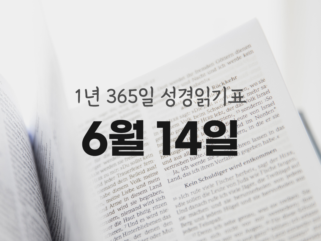 1년 365일 성경읽기표 6월 14일 시편 성경읽기 진도표