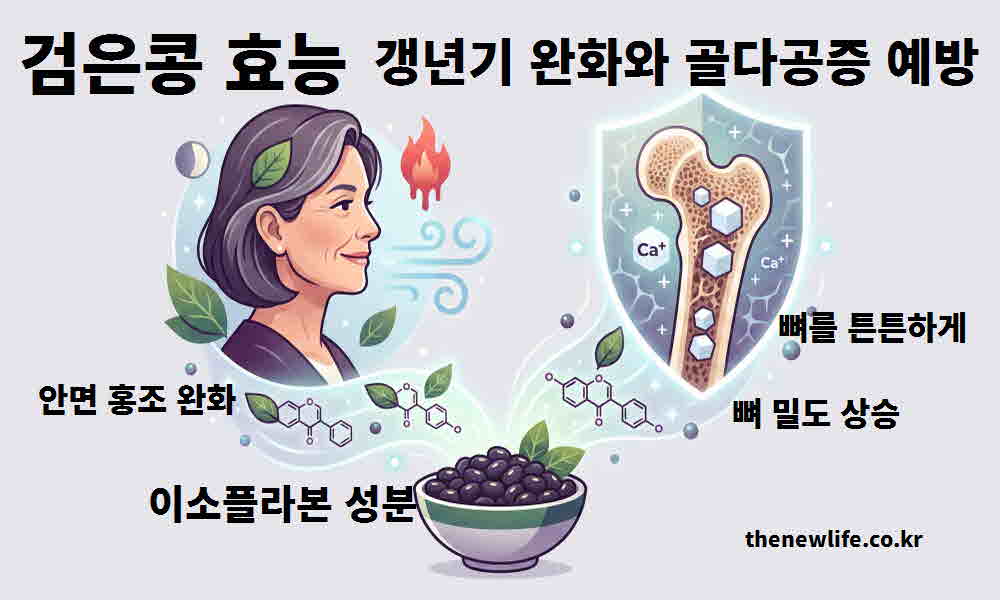 검은콩 효능 갱년기 완화 골다공증 예방
